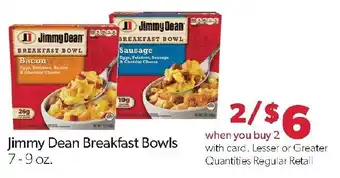 Family Fresh Market Jimmy Dean Breakfast Bowls offer