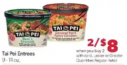 Family Fresh Market Tai Pei Entrees offer