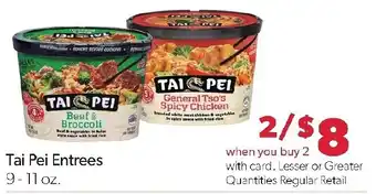 Family Fresh Market Tai Pei Entrees offer