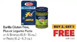 Family Fresh Market Barilla Gluten Free, Plus or Legume Pasta offer