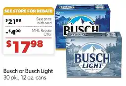 Family Fresh Market Busch or Busch Light offer