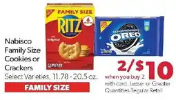 Family Fresh Market Nabisco Family Size Cookies or Crackers offer