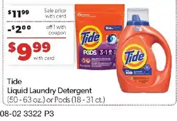 Family Fresh Market Tide liquid laundry detergent offer
