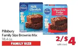 Family Fresh Market Pillsbury family size brownie mix offer