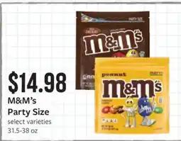 Fareway M&M's Party Size offer
