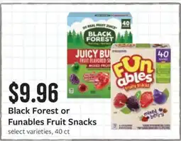 Fareway Black Forest or Funables Fruit Snacks offer
