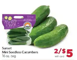 Family Fresh Market Sunset Mini Seedless Cucumbers offer