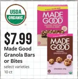 Fareway Made Good Granola Bars or Bites offer