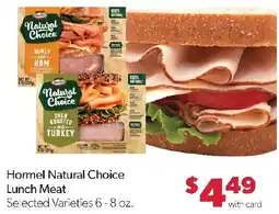 Family Fresh Market Hormel Natural Choice Lunch Meat offer