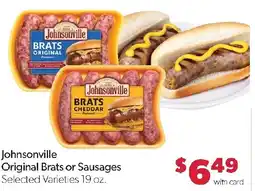 Family Fresh Market Johnsonville Original Brats or Sausages offer