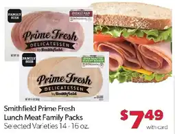 Family Fresh Market Smithfield Prime Fresh Lunch Meat Family Packs offer