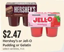 Fareway Hershey's or Jell-O Pudding or Gelatin offer