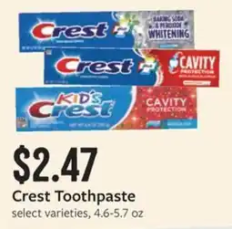 Fareway Crest Toothpaste offer