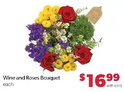 Family Fresh Market Wine and Roses Bouquet offer