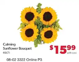 Family Fresh Market Calming Sunflower Bouquet offer
