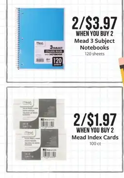 Fareway Mead 3 Subject Notebooks offer