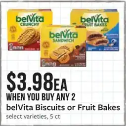 Fareway BelVita Biscuits or Fruit Bakes offer