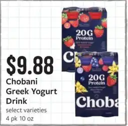 Fareway Chobani Greek Yogurt Drink offer