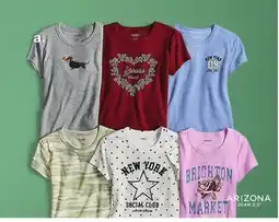 JC Penney Juniors' Arizona Tees offer