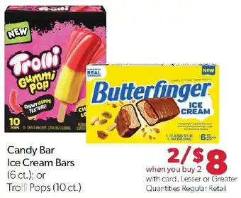 Family Fresh Market Candy Bar Ice Cream Bars or Trolli Pops offer