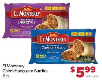 Family Fresh Market El Monterey chimichangas or burritos offer