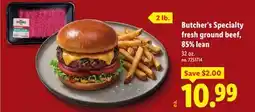 Lidl Butcher's Specialty fresh ground beef, 85% lean offer