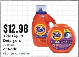 Fareway Tide liquid detergent or pods offer