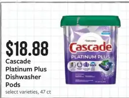 Fareway Cascade Platinum Plus Dishwasher Pods offer