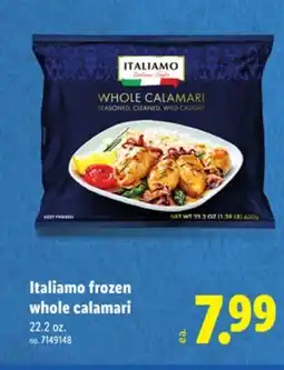 Lidl Italiamo frozen whole calamari offer
