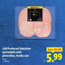 Lidl Lidl Preferred Selection mortadella with pistachios, family size offer