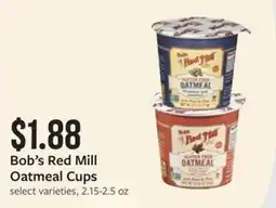 Fareway Bob's Red Mill Oatmeal Cups offer