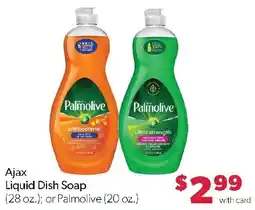 Family Fresh Market Ajax Liquid Dish Soap or Palmolive offer