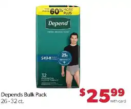 Family Fresh Market Depends Bulk Pack offer