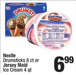 Super King Markets Nestle Drumsticks 8 ct or Jersey Maid Ice Cream 4 qt offer