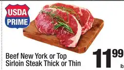 Super King Markets Beef New York or Top Sirloin Steak offer