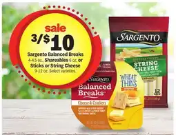 Meijer Sargento Balanced Breaks Shareables or Sticks or String Cheese offer