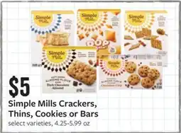 Fareway Simple Mills Crackers, Thins, Cookies or Bars offer