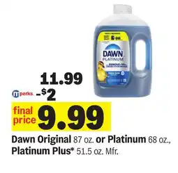 Meijer Dawn Original 87 oz. or Platinum 68 oz., Platinum Plus* 51.5 oz offer