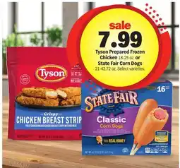 Meijer Tyson Prepared Frozen Chicken 18-25.62 oz or State Fair Corn Dogs 21-42.72 oz offer