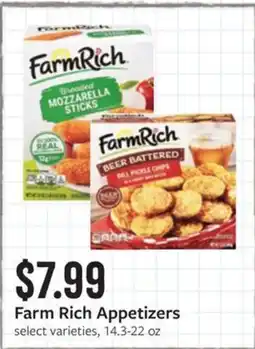 Fareway Farm Rich Appetizers offer