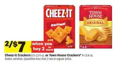 Meijer Cheez-It Crackers 6.5-12.4 oz. or Town House Crackers 9-13.8 oz offer