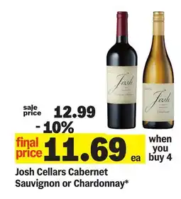 Meijer Josh Cellars Cabernet Sauvignon or Chardonnay offer