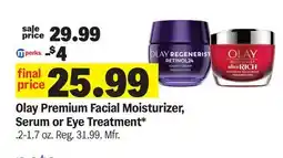 Meijer Olay Premium Facial Moisturizer, Serum or Eye Treatment offer