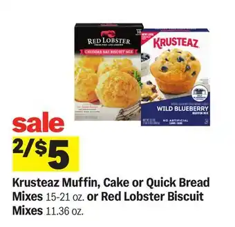 Meijer Krusteaz Muffin, Cake or Quick Bread Mixes 15-21 oz. or Red Lobster Biscuit Mixes 11.36 oz offer