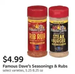 Fareway Famous Dave's Seasonings & Rubs offer