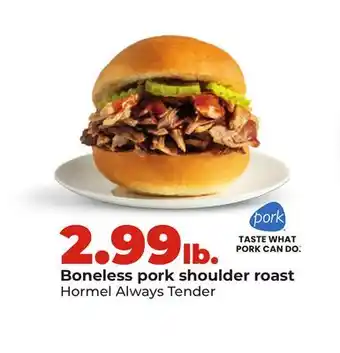 Hy-Vee Boneless pork shoulder roast offer