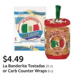 Fareway La Banderita Tostadas or Carb Counter Wraps offer
