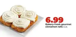Hy-Vee Bakery-fresh gourmet cinnamon rolls offer