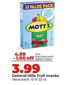 Hy-Vee General Mills fruit snacks value pack offer