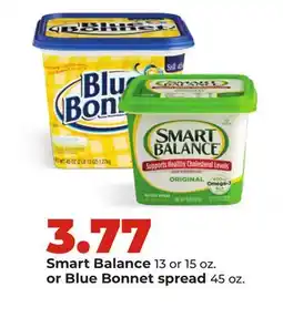 Hy-Vee Smart Balance 13 or 15 oz. or Blue Bonnet spread 45 oz offer
